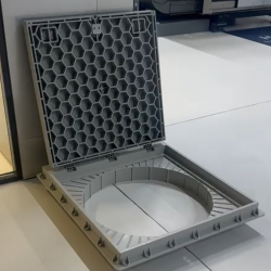 800 mm Çapında Rögar Kapağı – Çerçeveli, Geçmeli Kilitli Menteşeli Kapak