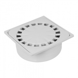 25x25 cm Koku Yapmayan Çamur Süzgeci – Alttan 110 mm PVC Çıkışlı, PP Malzeme