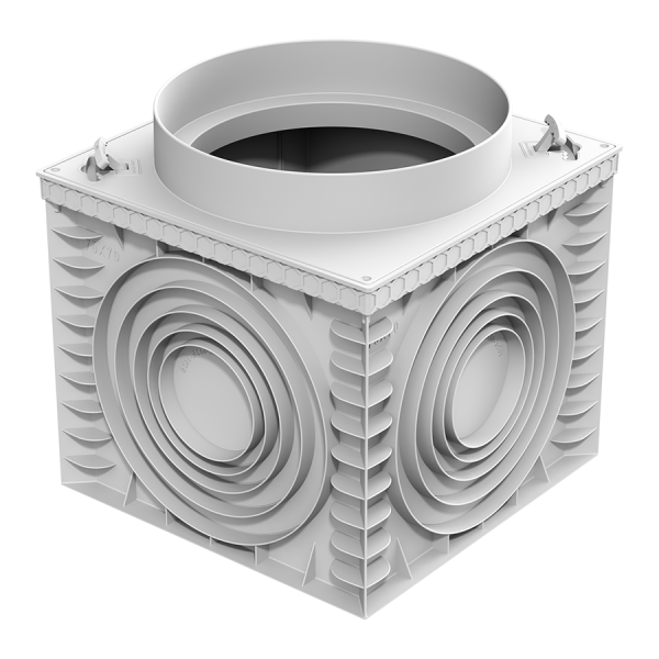 500 VE 600 mm Uyumlu Koruge Boru FLANŞ APARATI - 70x70cm - 600mm Yükseklik - KB500600TSFLS - Luxwares