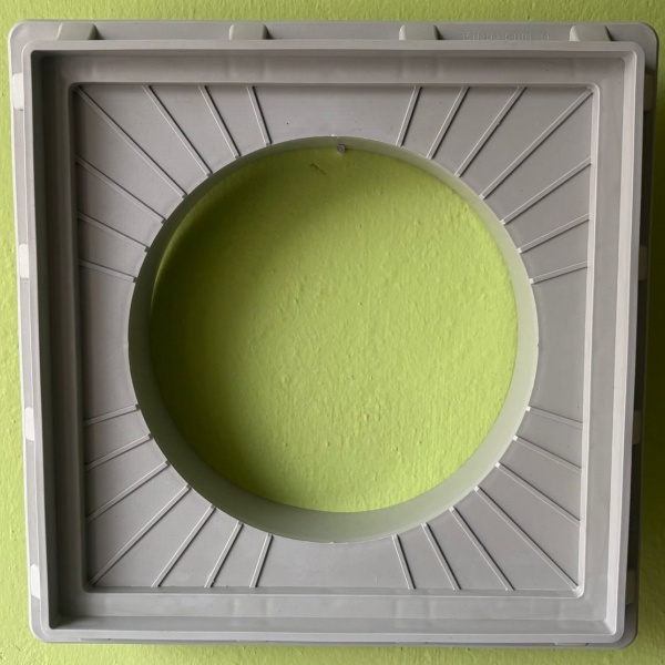 300 lük Koruge Boru Kapaksız Tek Çerçeve - Plastik 300lük (300mm) koruge borular için. - Luxwares Rögar Kapak & Kutu & Drenaj Kanalları