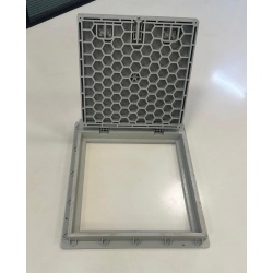 70x80 Menteşeli Plastik Dikdörtgen Rögar Kapağı – Kulplu Kilitli, 700x800 mm Yer Suyu Kanal Kapak