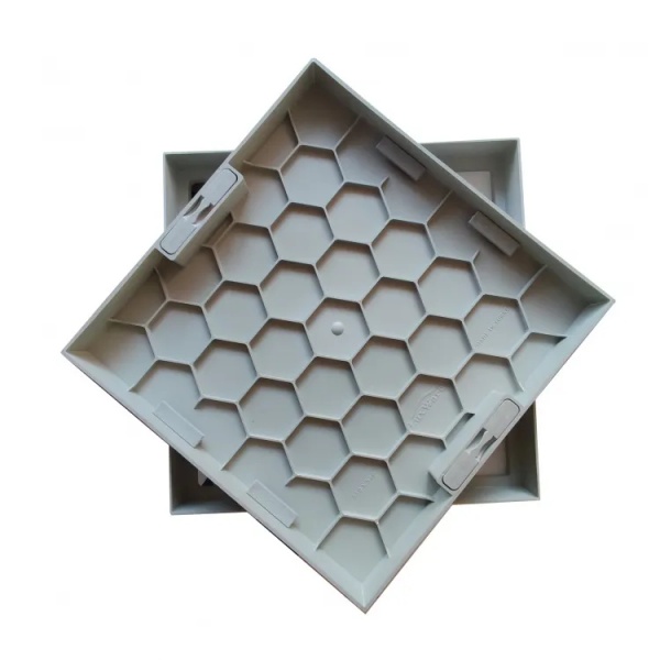 Gömme Rögar Kapağı - Seramik - Fayans Ve Mermer Zeminlerde - Gizli Çerçeve Kapak Çift Kulplu 45 X 45 - T52221S4520 - Luxwares