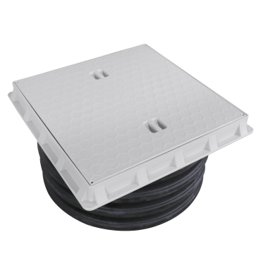 600’lük Koruge Borular için Plastik Geçmeli Kapak – Çerçeveli 600 mm Koruge Boru Kapağı - 19940600 - Luxwares