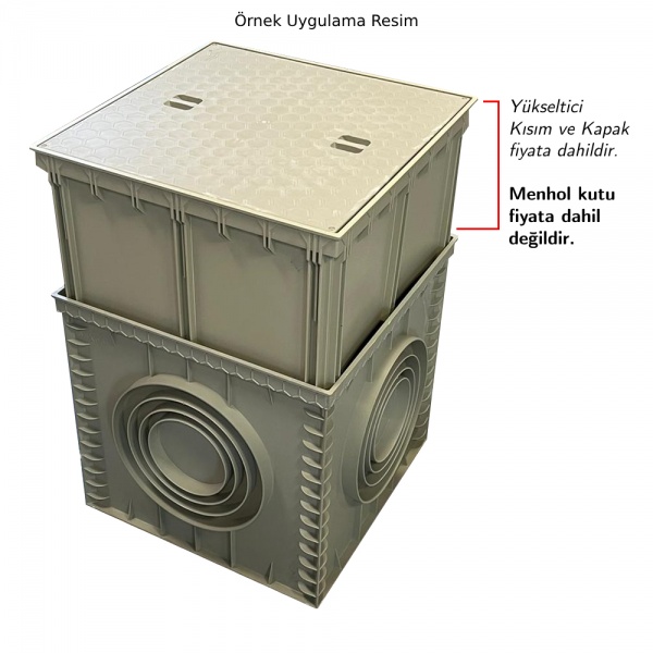 50×50 Menhol Rögar Kutusu Yükseltme Aparatı – 15 cm Yükseltici Çerçeve + Plastik Kapağı - Luxwares Rögar Kapak & Kutu & Drenaj Kanalları