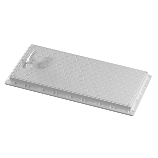 60x30 Plastik Rögar Kapağı – Çerçeveli, El Tutamaklı Dikdörtgen Kapak - TS552215430X - Luxwares