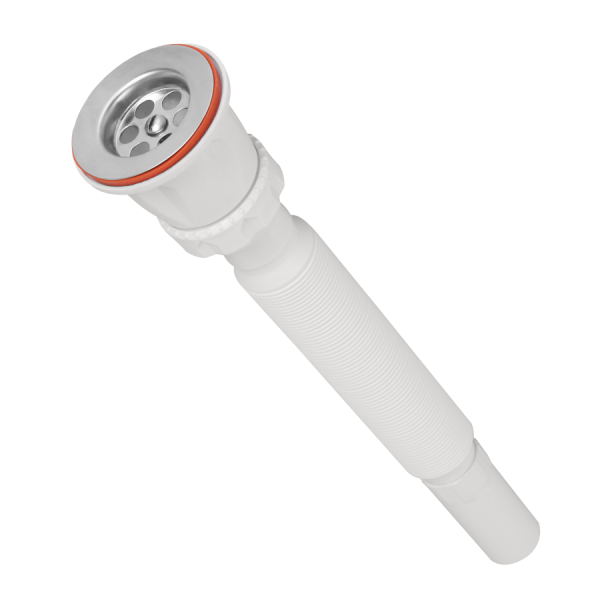 Parçalı Lüks Paslanmaz Körüklü Sifon Kısa Ø 32x70 mm (25'li paket) - TPPSL3270KRKSF - Luxwares Kapak