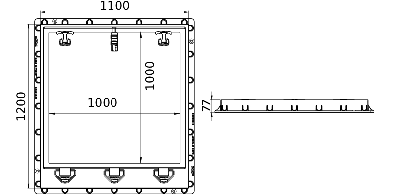 110x120 Rögar Kapağı Teknik Ölçüleri