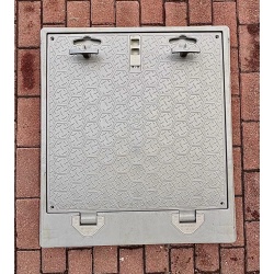 70x80 Menteşeli Plastik Dikdörtgen Rögar Kapağı – Kulplu Kilitli, 700x800 mm Yer Suyu Kanal Kapak