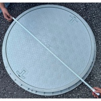 800 mm Rögar Kapağı | Plastik Yuvarlak Çerçeve Ve El Tutamaklı Kapak 