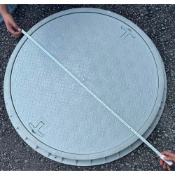 800 mm Rögar Kapağı | Plastik Yuvarlak Çerçeve Ve El Tutamaklı Kapak 