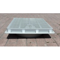 300 MM KORUGE BORU UYUMLU ÇERÇEVE + IZGARALI KAPAK 