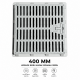 400 MM KORUGE BORU UYUMLU ÇERÇEVE + IZGARALI KAPAK  – Çerçeveli 400 mm Koruge Boru Kapağı | Yapı & Proje Malzemeleri, Koruge Boru Uyumlu Çerçeveler