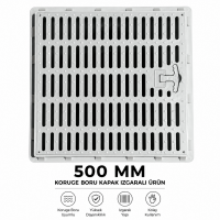 500 MM KORUGE BORU UYUMLU ÇERÇEVE + IZGARALI KAPAK 