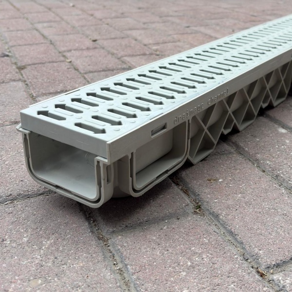 120x90x500 mm Plastik Izgaralı Drenaj Kanalı | Yağmur Suyu ve Havuz Kenarı Oluğu - Luxwares Rögar Kapak & Kutu & Drenaj Kanalları