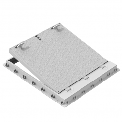 100x120 Rögar Kapağı - Menteşeli Kilitli ve El Tutamaklı - Plastik