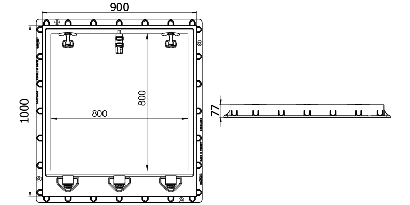 90x100 Rögar Kapağı Teknik Ölçüleri