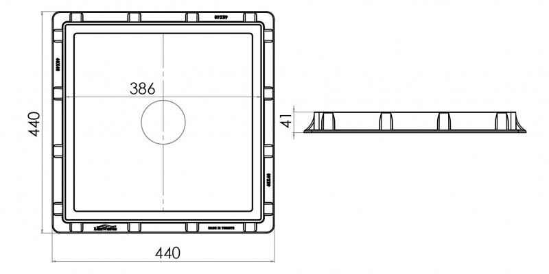 40x40 Rögar Kapağı Teknik Ölçüleri