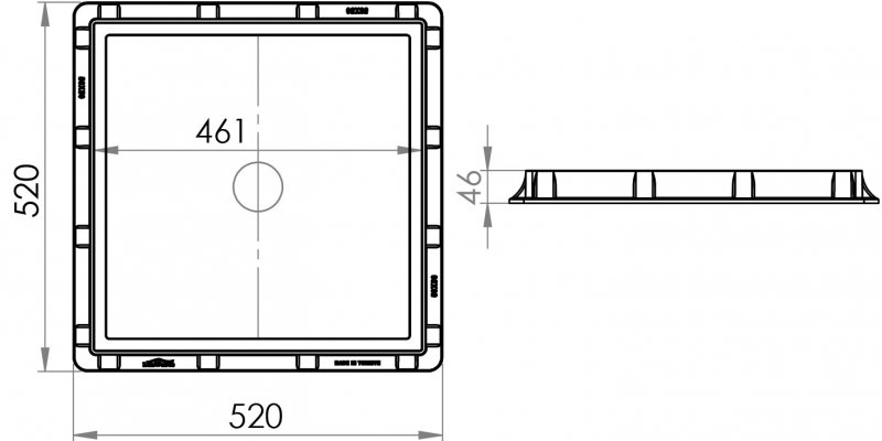50x50 Rögar Kapağı Teknik Ölçüleri