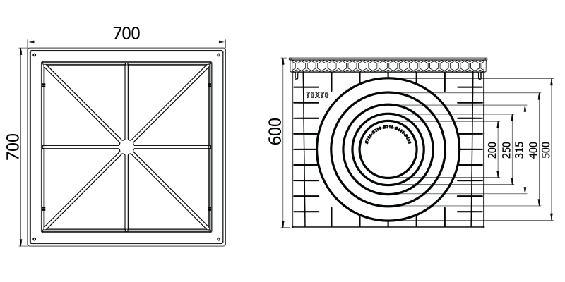 Plastik Rögar 70x70 Kutusu Fiyatı | Menhol Ölçü Girişleri