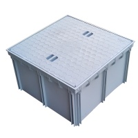 55x55 Menhol Rögar Kutusu Yükseltme Aparatı – 30 cm Yükseltici Çerçeve + Plastik Kapağı