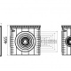 50x50 Izgaralı Menhol Kutu - El tutamaklı menhol plastik ızgaralı kapak versiyonu - MS350CMX5 - Luxwares