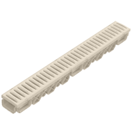 150x100x1000 mm Plastik Izgaralı Drenaj Kanalı | Yağmur Suyu ve Havuz Kenarı Oluğu