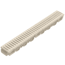 150x100x1000 mm Plastik Izgaralı Drenaj Kanalı | Yağmur Suyu ve Havuz Kenarı Oluğu