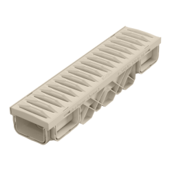 150x100x500 mm Plastik Izgaralı Drenaj Kanalı | Yağmur Suyu ve Havuz Kenarı Oluğu