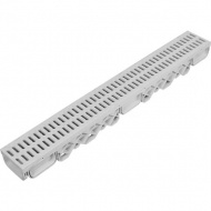 130x95x1000 mm Plastik Izgaralı Drenaj Kanalı | Yağmur Suyu ve Havuz Kenarı Oluğu