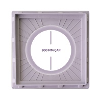 300’lük Koruge Borular için Plastik Geçmeli Kapak – Çerçeveli 300 mm Koruge Boru Kapağı