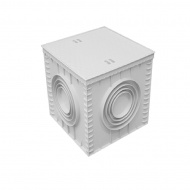 55x55 Plastik Menhol/Rögar Kutusu – Düz Kapaklı Kulplu Model