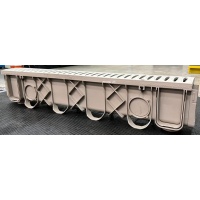 130x200x1000 mm Plastik Izgaralı Drenaj Kanalı | Yağmur Suyu ve Havuz Kenarı Oluğu