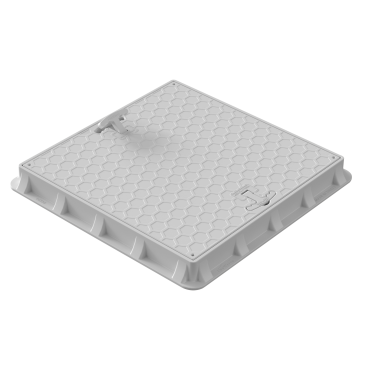 60x60 Plastik Rögar Kapağı – Kare Çerçeveli, El Tutamaklı - TS5522154KE20 - Luxwares