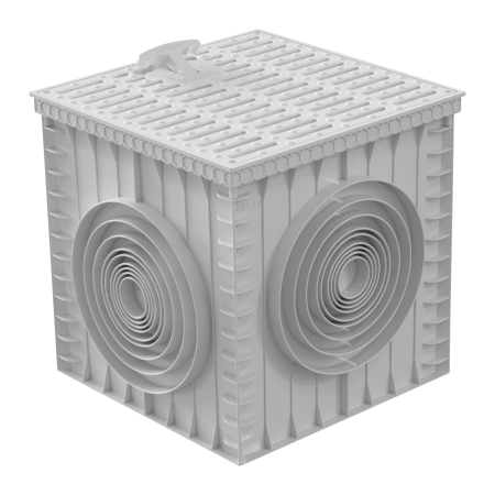 40x40 Plastik Rögar Kutusu – Kulplu Izgara Menhol Kapaklı - MS40SCXM - Luxwares