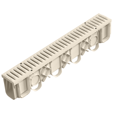 130x200x1000 mm Plastik Izgaralı Drenaj Kanalı | 13×20×100 cm Yağmur Suyu, Yüzey ve Havuz Kenarı Drenaj Kanalı - T6N5200S20 - Luxwares