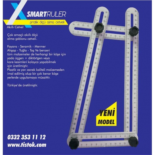 Çok Açılı Ölçme Cetveli - Pratik ölçü almak için Akıllı Cetvel - Smart Ruler Çok Açılı Ölçme Cetveli - Pratik ölçü almak için Akıllı Cetvel - Smart Ruler - Smart Ruler
