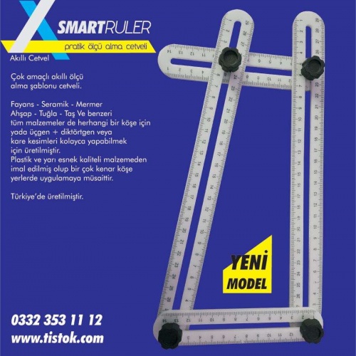 Çok Açılı Ölçme Cetveli - Pratik ölçü almak için Akıllı Cetvel - Smart Ruler Çok Açılı Ölçme Cetveli - Pratik ölçü almak için Akıllı Cetvel - Smart Ruler - Smart Ruler
