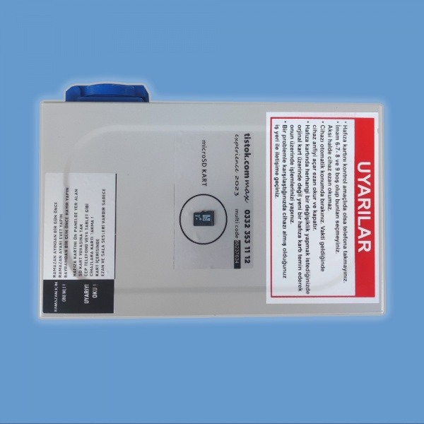 Ezanmatik Otomatik Ezan Okuyan Cihaz – Hafıza Kartlı, Ses Yüklenebilir 2023 Model-Tistok