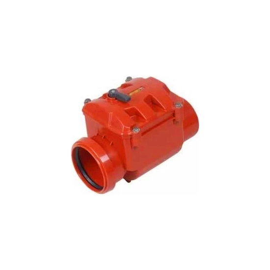 110 mm Terazili Kilitli Paslanmaz Çelik Klepe – Kırmızı Renk | Atık Su Geri Tepme ve Koku Önleyici Çekvalf-Torun Plastik - Luxwares