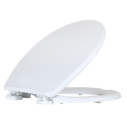 Akdeniz Modeli Oval Plastik Parlak Beyaz Klozet Kapağı - Kolay ve Gezer Montaj Vidalı