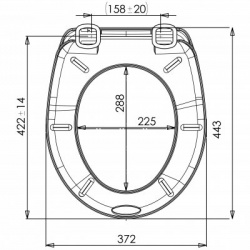 Akdeniz Modeli Oval Plastik Parlak Beyaz Klozet Kapağı - Kolay ve Gezer Montaj Vidalı