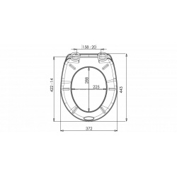 Akdeniz Modeli Oval Plastik Parlak Beyaz Klozet Kapağı - Kolay ve Gezer Montaj Vidalı