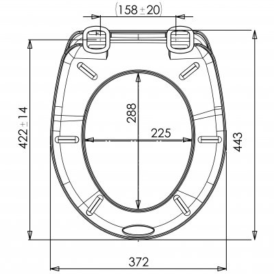 Akdeniz Modeli Oval Plastik Parlak Beyaz Klozet Kapağı - Kolay ve Gezer Montaj Vidalı-Luxwares