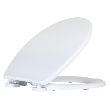 Akdeniz Modeli Oval Plastik Parlak Beyaz Klozet Kapağı - Kolay ve Gezer Montaj Vidalı-Luxwares