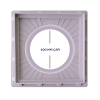 400’lük Koruge Borular için Plastik Geçmeli Kapak – Çerçeveli 400 mm Koruge Boru Kapağı