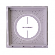 500’lük Koruge Borular için Plastik Geçmeli Kapak – Çerçeveli 500 mm Koruge Boru Kapağı