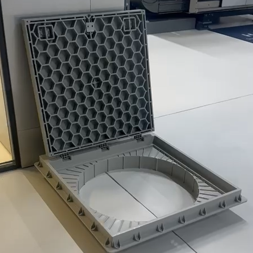 800 mm Çapında Rögar Kapağı – Çerçeveli, Geçmeli Kilitli Menteşeli Kapak-Luxwares