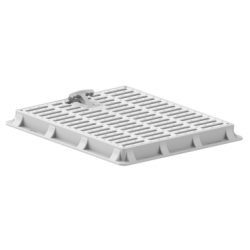 50x50 Izgaralı Rögar Kapağı - El tutamaklı menhol plastik kapak modeli