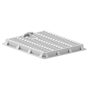 50x50 Izgaralı Rögar Kapağı - El tutamaklı menhol plastik kapak modeli-Luxwares