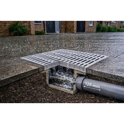 50x50 Izgaralı Rögar Kapağı - El tutamaklı menhol plastik kapak modeli